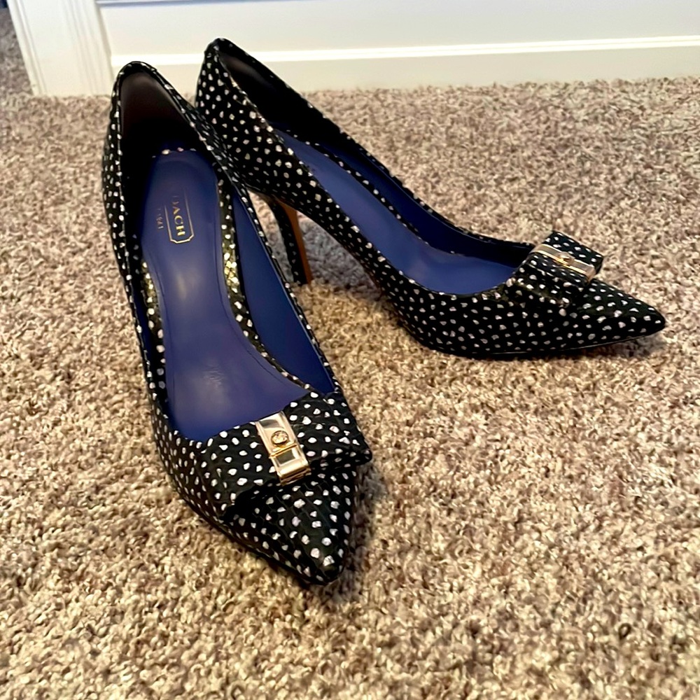 Coach Landrie polka dot pumps